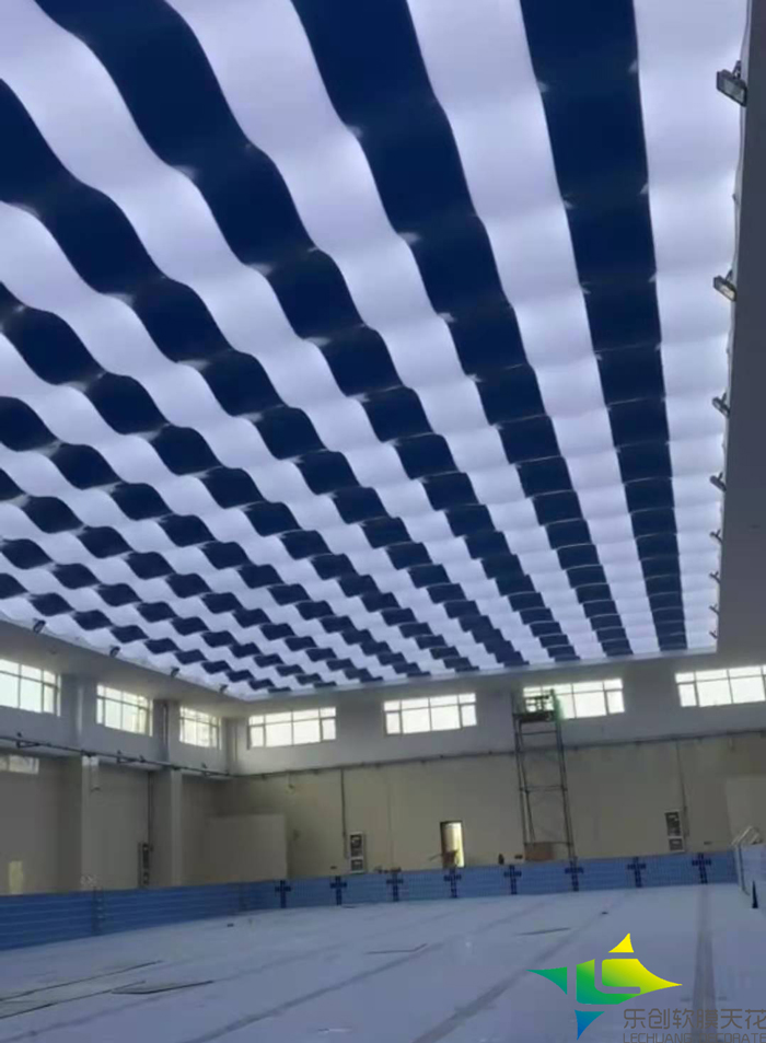 游泳館泳池波浪軟膜天花造型 游泳館泳池波浪軟膜天花造型